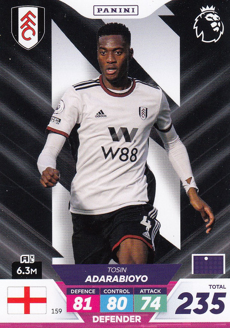 #159 Tosin Adarabioyo (Fulham) Adrenalyn XL Premier League PLUS 2023