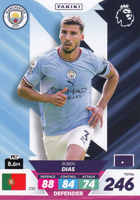 #230 Ruben Dias (Manchester City) Adrenalyn XL Premier League PLUS 2023