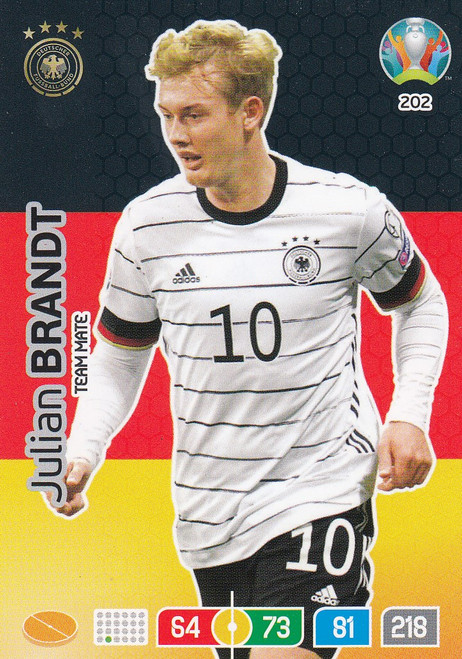 #202 Julian Brandt (Germany) Adrenalyn XL Euro 2020