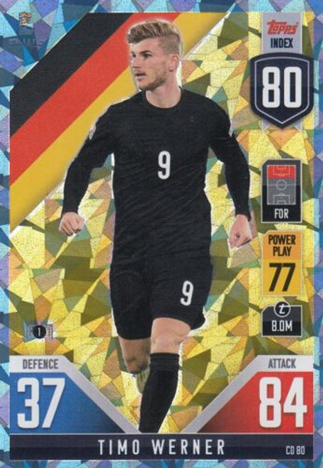 CD080 - Timo Werner (Germany) - CRYSTAL PARALLEL - Topps Match Attax 101 2022 (Nations League) CD080 - Timo Werner (Germany) - CRYSTAL PARALLEL - Topps Match Attax 101 2022 (Nations League)