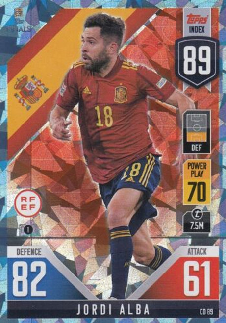 CD089 - Jordi Alba (Spain) - CRYSTAL PARALLEL - Topps Match Attax 101 2022 (Nations League) CD089 - Jordi Alba (Spain) - CRYSTAL PARALLEL - Topps Match Attax 101 2022 (Nations League)