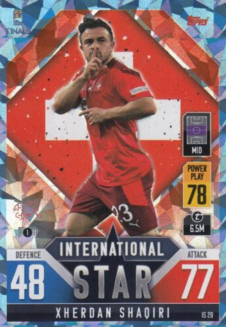 IS028 - Xherdan Shaqiri (Switzerland) - CRYSTAL PARALLEL (INTERNATIONAL STAR) - Topps Match Attax 101 2022 (Nations League) IS028 - Xherdan Shaqiri (Switzerland) - CRYSTAL PARALLEL (INTERNATIONAL STAR) - Topps Match Attax 101 2022 (Nations League)