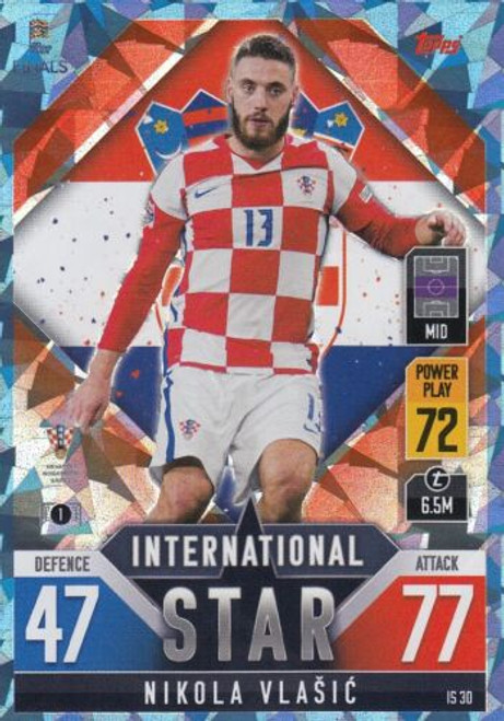IS030 - Nikola Vlasic (Croatia) - CRYSTAL PARALLEL (INTERNATIONAL STAR) - Topps Match Attax 101 2022 (Nations League) IS030 - Nikola Vlasic (Croatia) - CRYSTAL PARALLEL (INTERNATIONAL STAR) - Topps Match Attax 101 2022 (Nations League)