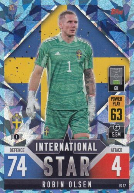 IS047 - Robin Olsen (Sweden) - CRYSTAL PARALLEL (INTERNATIONAL STAR) - Topps Match Attax 101 2022 (Nations League) IS047 - Robin Olsen (Sweden) - CRYSTAL PARALLEL (INTERNATIONAL STAR) - Topps Match Attax 101 2022 (Nations League)
