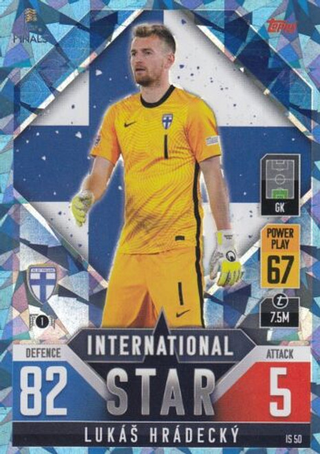 IS050 - Lukas Hradecky (Finland) - CRYSTAL PARALLEL (INTERNATIONAL STAR) - Topps Match Attax 101 2022 (Nations League)