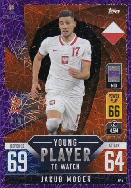 YP006 - Jakub Moder (Poland) - PURPLE PARALLEL (YOUNG PLAYER TO WATCH) - Topps Match Attax 101 2022 (Nations League) YP006 - Jakub Moder (Poland) - PURPLE PARALLEL (YOUNG PLAYER TO WATCH) - Topps Match Attax 101 2022 (Nations League)