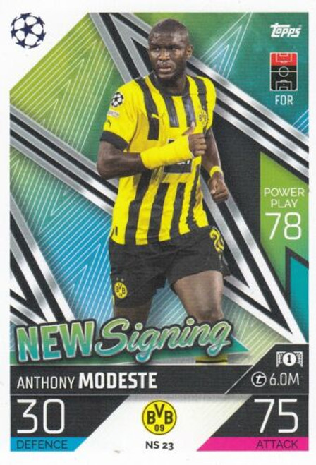 NS023 - Anthony Modeste (Borussia Dortmund) - NEW SIGNING (UPDATE) - Topps Match Attax 2022/23