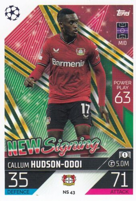 NS043 - Callum Hudson-Odoi (Bayer Leverkusen) - NEW SIGNING (UPDATE) - Topps Match Attax 2022/23