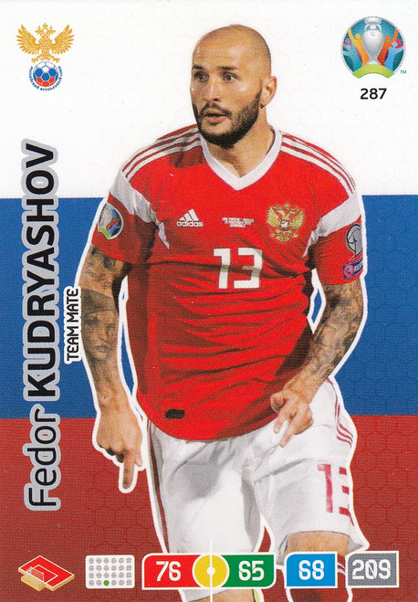 #287 Fedor Kudryashov (Russia) Adrenalyn XL Euro 2020