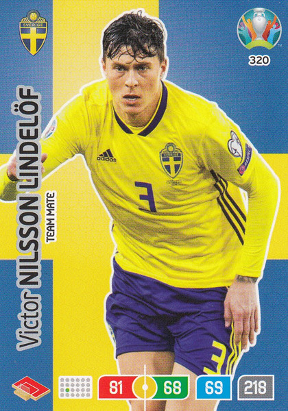#320 Victor Nilsson Lindelof (Sweden) Adrenalyn XL Euro 2020