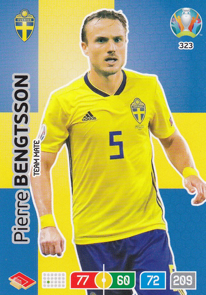 #323 Pierre Bengtsson (Sweden) Adrenalyn XL Euro 2020