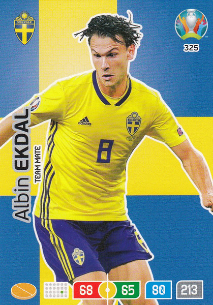 #325 Albin Ekdal (Sweden) Adrenalyn XL Euro 2020