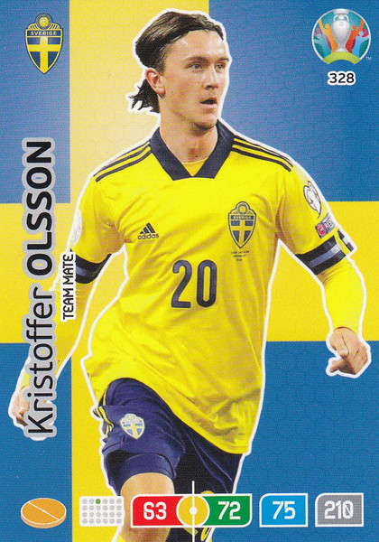 #328 Kristoffer Olsson (Sweden) Adrenalyn XL Euro 2020