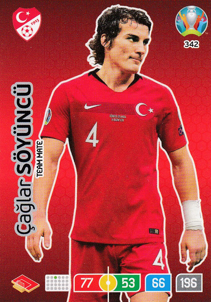 #342 Caglar Soyuncu (Turkey) Adrenalyn XL Euro 2020