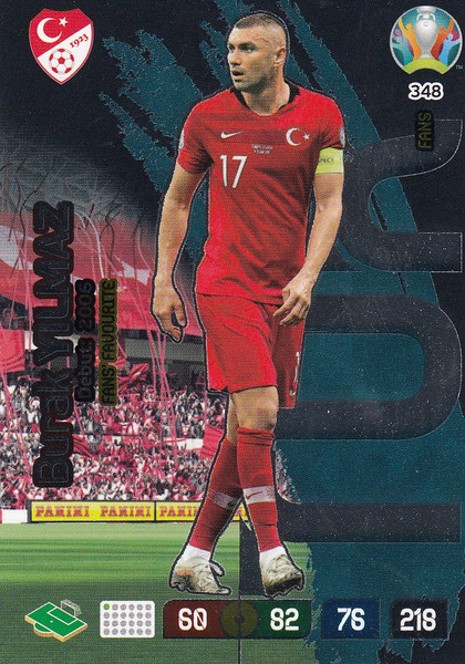 #348 Burak Yilmaz (Turkey) Adrenalyn XL Euro 2020 FANS FAVOURITE