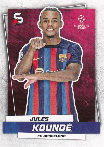 #47 Jules Koundé (FC Barcelona) Topps UEFA Football Superstars 2022/23