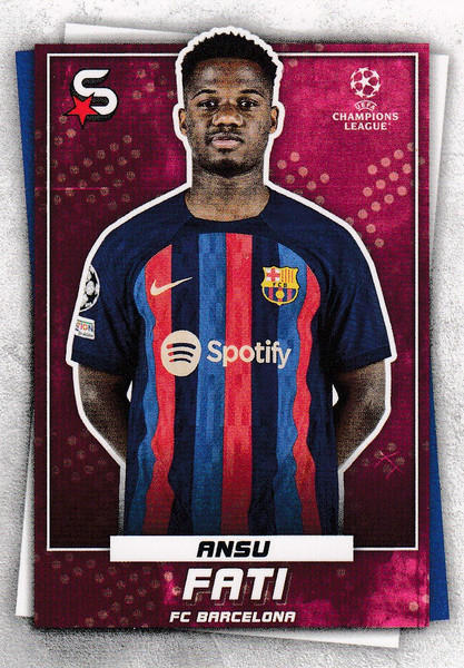 #55 Ansu Fati (FC Barcelona) Topps UEFA Football Superstars 2022/23