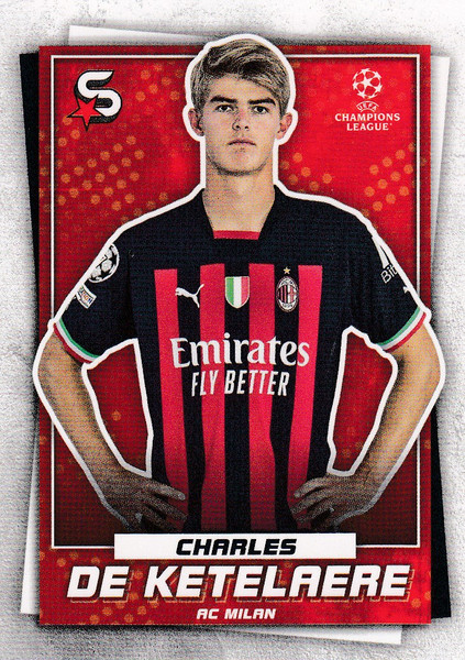 #73 Charles De Ketelaere (AC Milan) Topps UEFA Football Superstars 2022/23