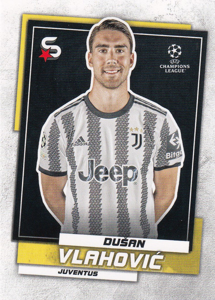 #93 Dusan Vlahovic (Juventus) Topps UEFA Football Superstars 2022/23