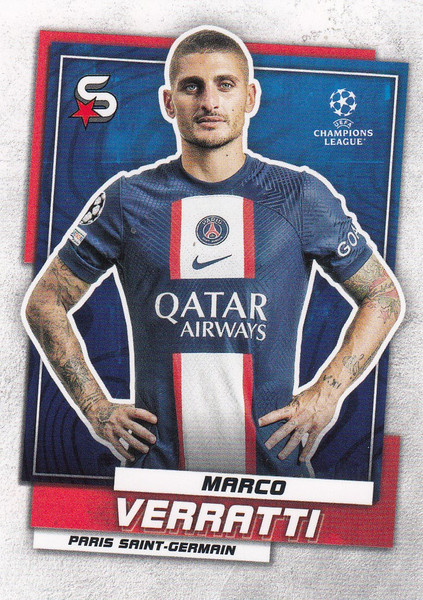 #133 Marco Verratti (Paris Saint-Germain) Topps UEFA Football Superstars 2022/23