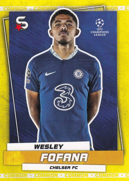 #22 Wesley Fofana (Chelsea) Topps UEFA Football Superstars 2022/23 COMMON CARD