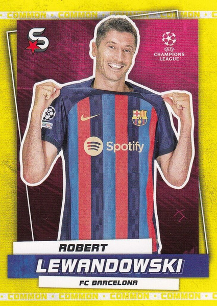 #56 Robert Lewandowski (FC Barcelona) Topps UEFA Football Superstars 2022/23 COMMON CARD