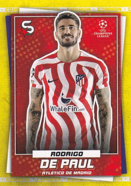 #61 Rodrigo De Paul (Atlético de Madrid) Topps UEFA Football Superstars 2022/23 COMMON CARD