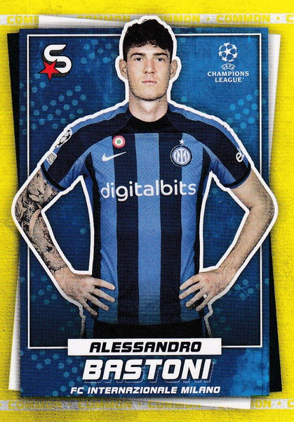 #76 Alessandro Bastoni (FC Internazionale Milano) Topps UEFA Football Superstars 2022/23 COMMON CARD