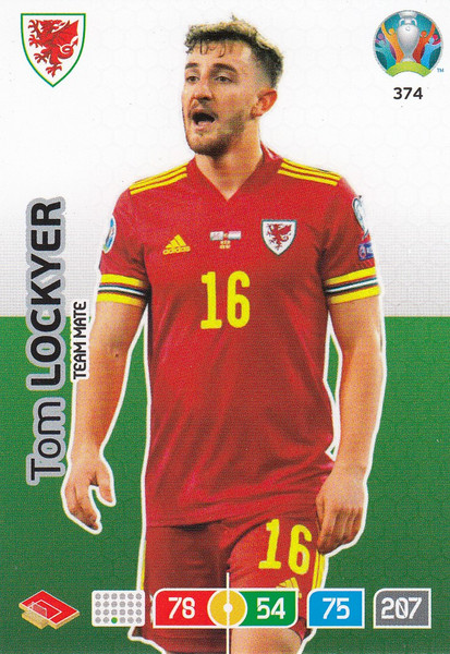 #374 Tom Lockyer (Wales) Adrenalyn XL Euro 2020