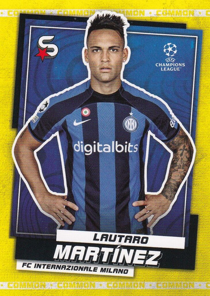 #84 Lautaro Martínez (FC Internazionale Milano) Topps UEFA Football Superstars 2022/23 COMMON CARD
