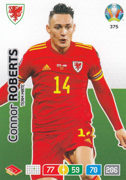 #375 Connor Roberts (Wales) Adrenalyn XL Euro 2020