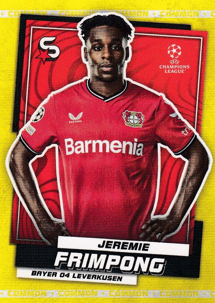 #112 Jeremie Frimpong (Bayer 04 Leverkusen) Topps UEFA Football Superstars 2022/23 COMMON CARD
