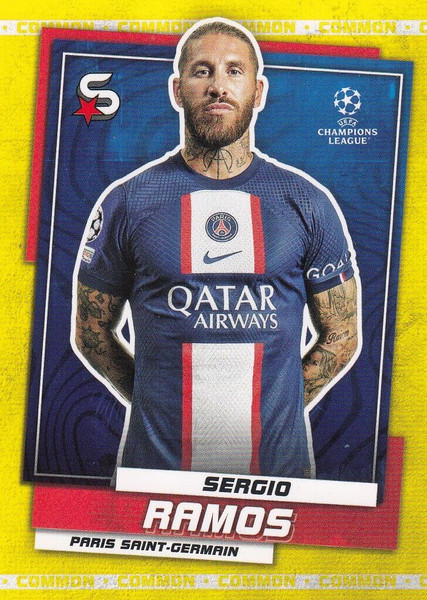 #130 Sergio Ramos (Paris Saint-Germain) Topps UEFA Football Superstars 2022/23 COMMON CARD