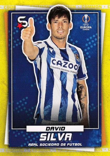 #176 David Silva (Real Sociedad de Futbol) Topps UEFA Football Superstars 2022/23 COMMON CARD