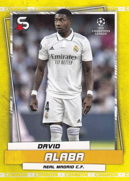 #38 David Alaba (Real Madrid CF) Topps UEFA Football Superstars 2022/23 IMAGE VARIATION