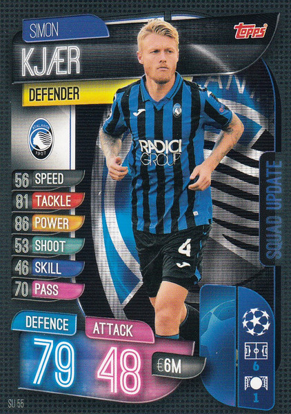 #SU55 Simon Kjaer (Atalanta) Match Attax EXTRA 2019/20 SQUAD UPDATE ITALIAN EXCLUSIVE