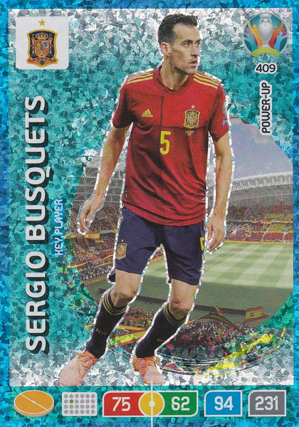 #409 Sergio Busquets (Spain) Adrenalyn XL Euro 2020 POWER UP