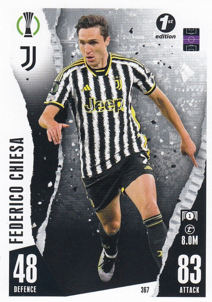 #367 Federico Chiesa (Juventus) Match Attax Champions League 2023/24 1st EDITION