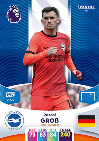 #90 Pascal Groß (Brighton & Hove Albion) Adrenalyn XL Premier League 2024