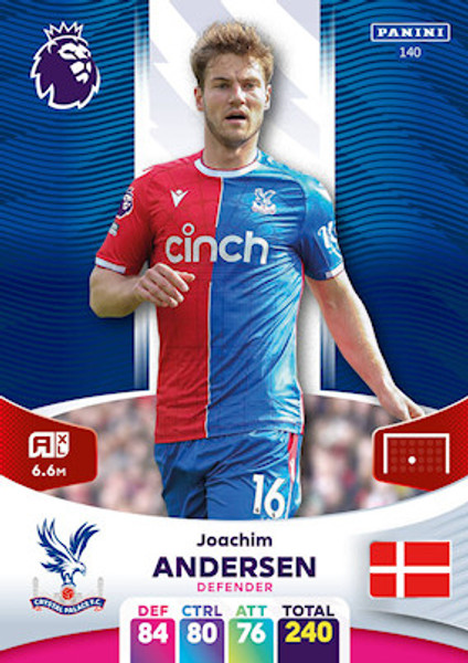 #140 Joachim Andersen (Crystal Palace) Adrenalyn XL Premier League 2024