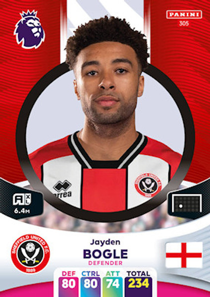 #305 Jayden Bogle (Sheffield United) Adrenalyn XL Premier League 2024