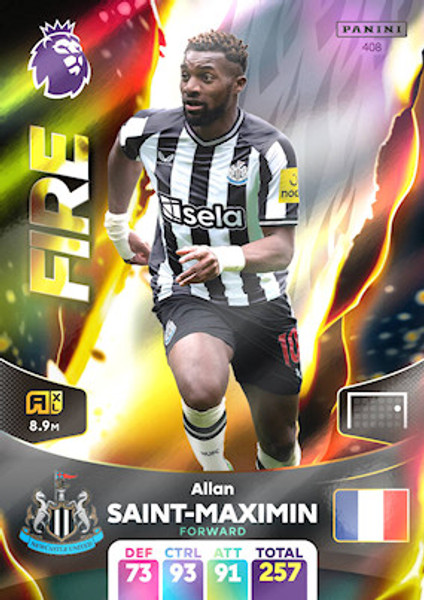 #408 Allan Saint-Maximin (Newcastle United) Adrenalyn XL Premier League 2024 FIRE