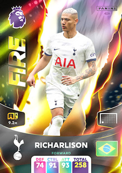 #409 Richarlison (Tottenham Hotspur) Adrenalyn XL Premier League 2024 FIRE
