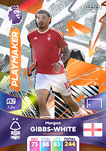 #422 Morgan Gibbs-White (Nottingham Forest) Adrenalyn XL Premier League 2024 PLAYMAKER