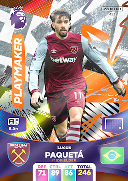 #423 Lucas Paquetá (West Ham United) Adrenalyn XL Premier League 2024 PLAYMAKER