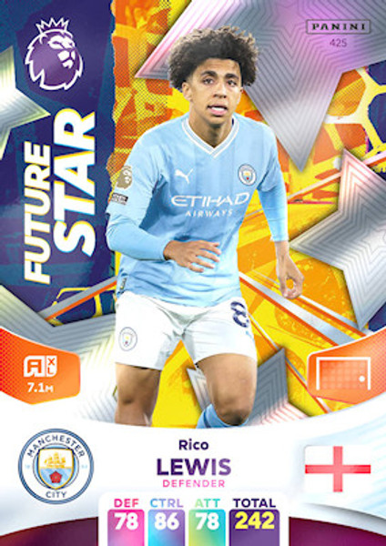 #425 Rico Lewis (Manchester City) Adrenalyn XL Premier League 2024 FUTURE STAR