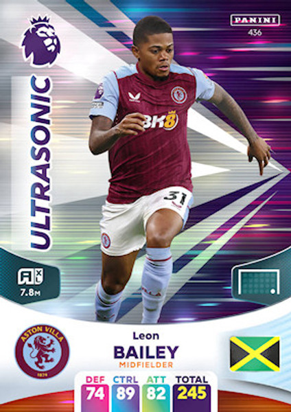 #436 Leon Bailey (Aston Villa) Adrenalyn XL Premier League 2024 ULTRASONIC