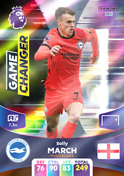 #453 Solly March (Brighton & Hove Albion) Adrenalyn XL Premier League 2024 GAME CHANGER