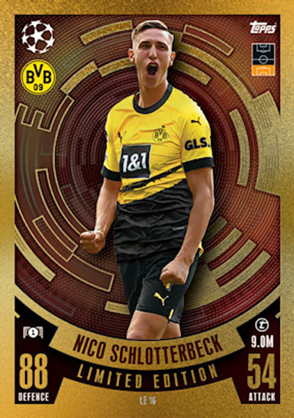 #LE16 Nico Schlotterbeck (Borussia Dortmund) Match Attax Champions League 2023/24 LIMITED EDITION