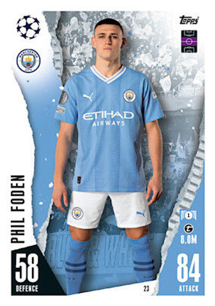 #23 Phil Foden (Manchester City) Match Attax Champions League 2023/24